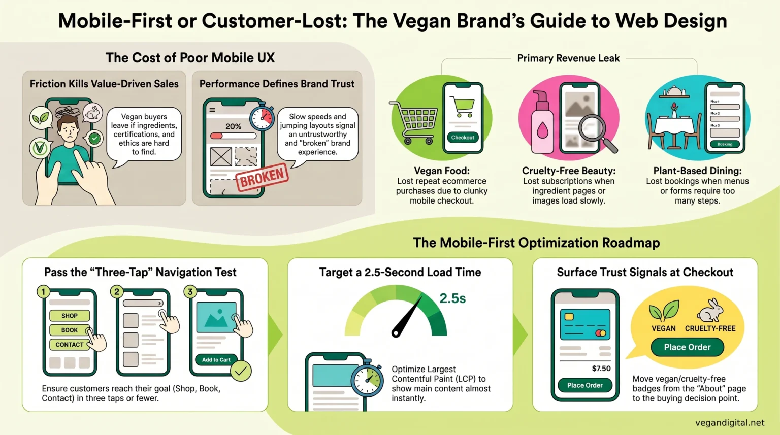 Mobile-First Web Design Checklist for Vegan Brands