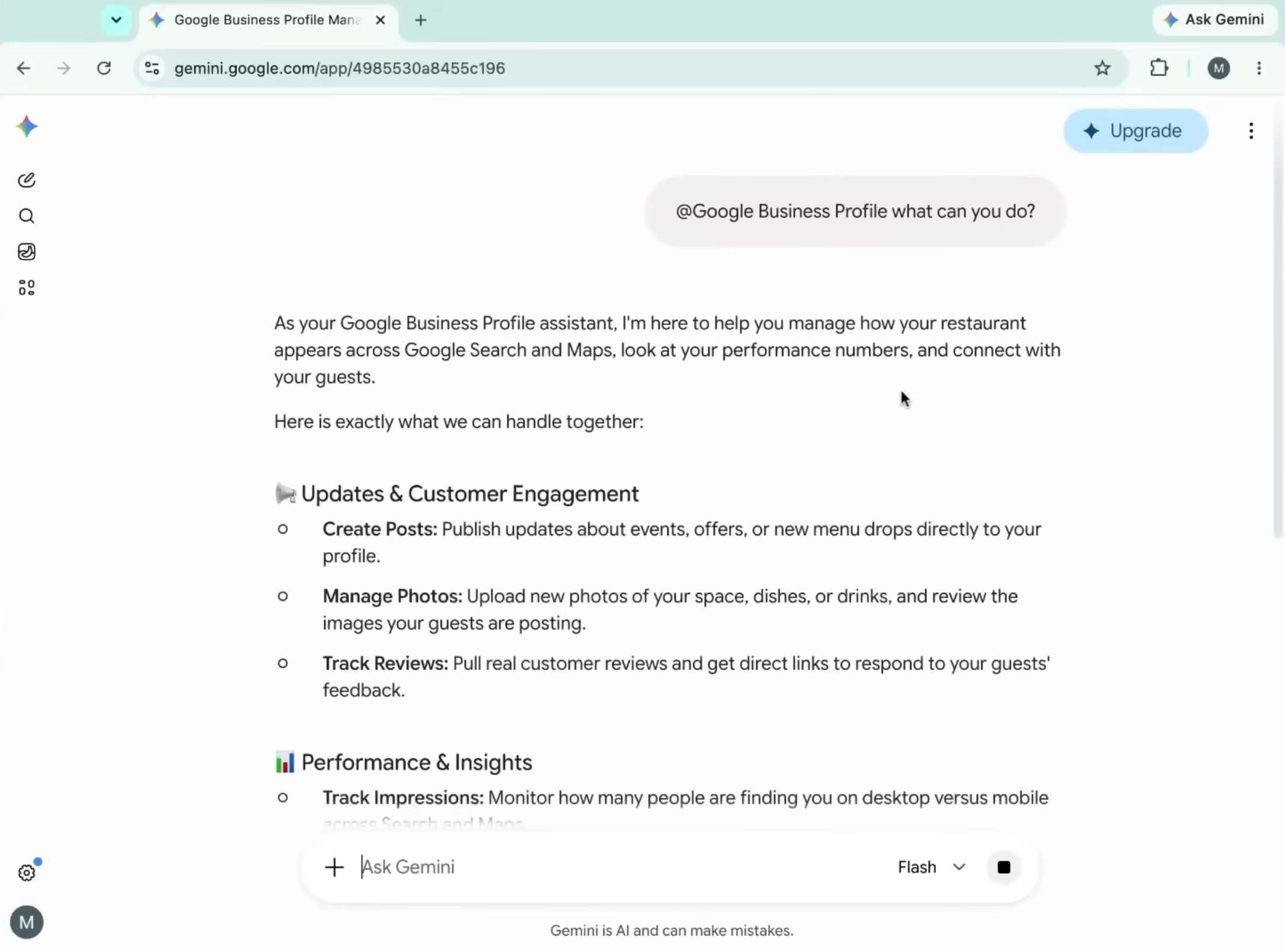 gemini google business profile
